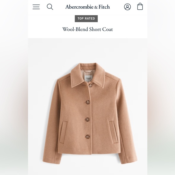 Abercrombie & Fitch Camel Wool Blend Coat - Picture 13 of 13